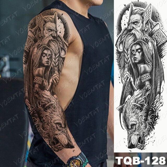 Full Women Man Realistic Waterproof Temporary Tattoo Tiger Stickers Luxury Big Design For Arm Thigh - TaTTTy