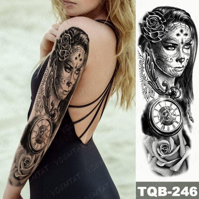 Full Women Man Realistic Waterproof Temporary Tattoo Tiger Stickers Luxury Big Design For Arm Thigh - TaTTTy
