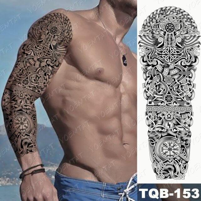 Full Women Man Realistic Waterproof Temporary Tattoo Tiger Stickers Luxury Big Design For Arm Thigh - TaTTTy