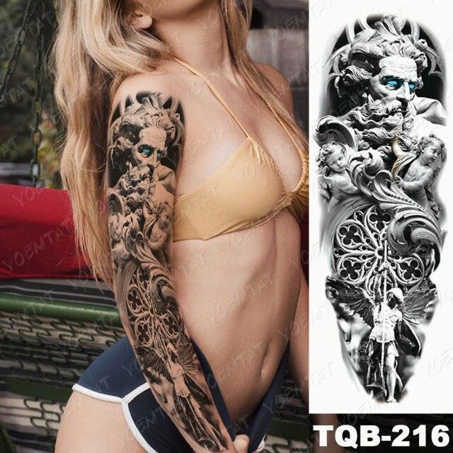 Full Women Man Realistic Waterproof Temporary Tattoo Tiger Stickers Luxury Big Design For Arm Thigh - TaTTTy