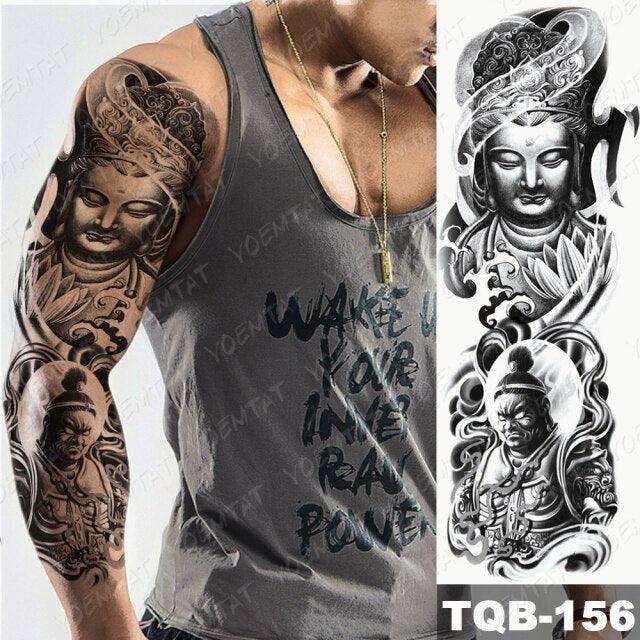 Full Women Man Realistic Waterproof Temporary Tattoo Tiger Stickers Luxury Big Design For Arm Thigh - TaTTTy