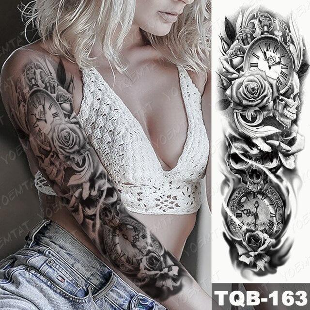 Full Women Man Realistic Waterproof Temporary Tattoo Tiger Stickers Luxury Big Design For Arm Thigh - TaTTTy