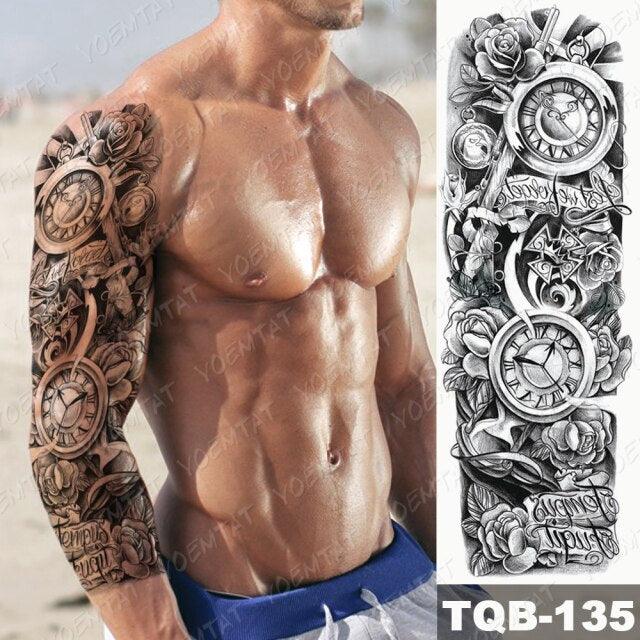 Full Women Man Realistic Waterproof Temporary Tattoo Tiger Stickers Luxury Big Design For Arm Thigh - TaTTTy