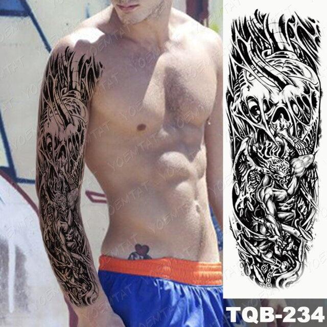 Full Women Man Realistic Waterproof Temporary Tattoo Tiger Stickers Luxury Big Design For Arm Thigh - TaTTTy