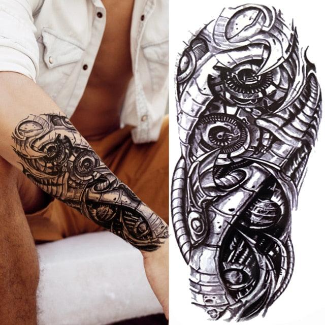 Luxury Black Forest Tiger Wolf Tattoo Sticker Temporary Tattoo Animals Colorful Big Tattoo Stickers For Mens Womens - TaTTTy