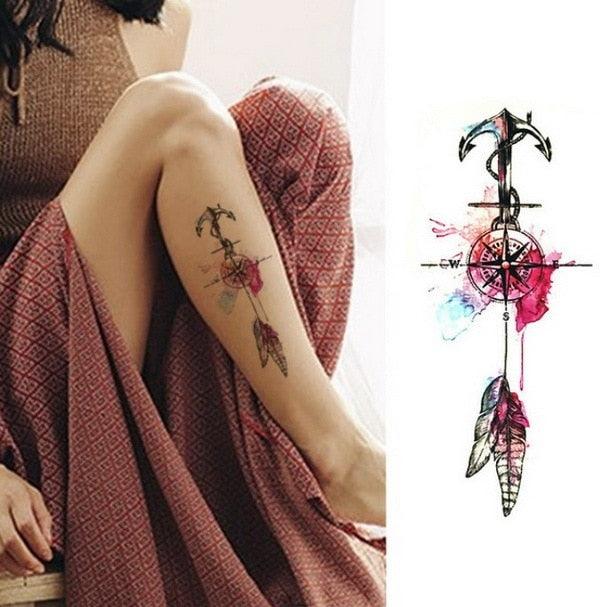 Luxury Colorful And Black Womens Tattoo Temporary Flower Waterproof Elegant Modern Tattoo For Shoulder - TaTTTy