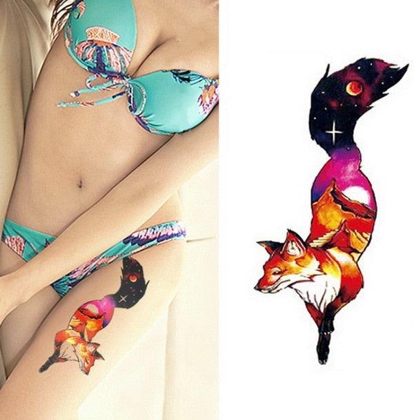 Luxury Colorful And Black Womens Tattoo Temporary Flower Waterproof Elegant Modern Tattoo For Shoulder - TaTTTy