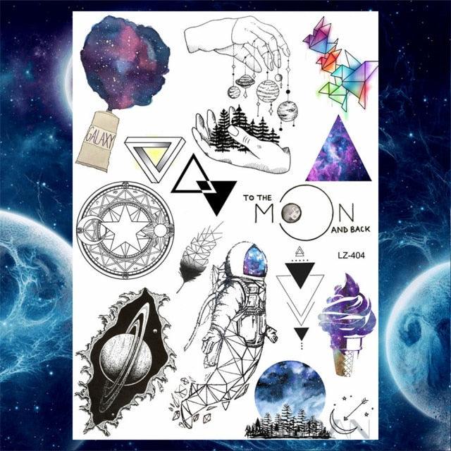 Luxury Colorful Flower Lavender Waterproof Temporary Tattoos Animals Arm Chest Tattoo Stickers Elegant Summer Style For Womens Mens - TaTTTy