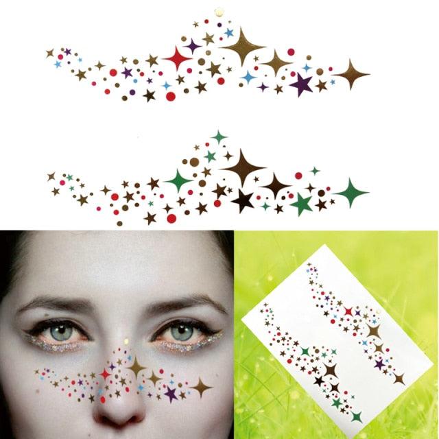 Luxury Flash Metallic Waterproof Temporary Tattoo Gold Silver Flower Tattoo Sticker Long Lasting Gold Design For Womens - TaTTTy