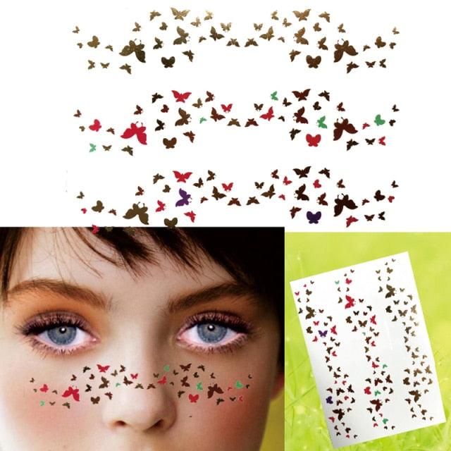Luxury Flash Metallic Waterproof Temporary Tattoo Gold Silver Flower Tattoo Sticker Long Lasting Gold Design For Womens - TaTTTy