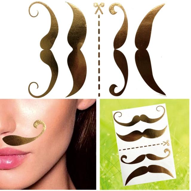 Luxury Flash Metallic Waterproof Temporary Tattoo Gold Silver Flower Tattoo Sticker Long Lasting Gold Design For Womens - TaTTTy