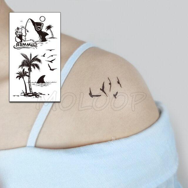 Luxury Womens Different Temporary Waterproof Tattoo Sticker Feather Dandelion Tattoos For Makeup Party - TaTTTy