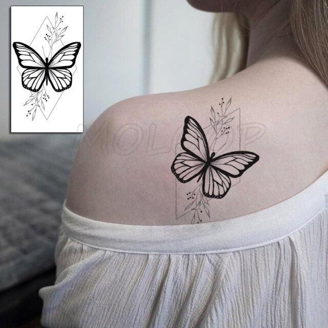 Luxury Womens Different Temporary Waterproof Tattoo Sticker Feather Dandelion Tattoos For Makeup Party - TaTTTy