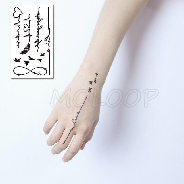 Luxury Womens Different Temporary Waterproof Tattoo Sticker Feather Dandelion Tattoos For Makeup Party - TaTTTy