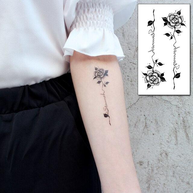 Luxury Womens Different Temporary Waterproof Tattoo Sticker Feather Dandelion Tattoos For Makeup Party - TaTTTy
