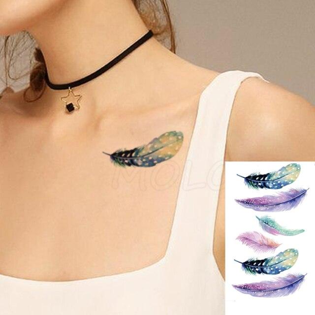 Luxury Womens Different Temporary Waterproof Tattoo Sticker Feather Dandelion Tattoos For Makeup Party - TaTTTy
