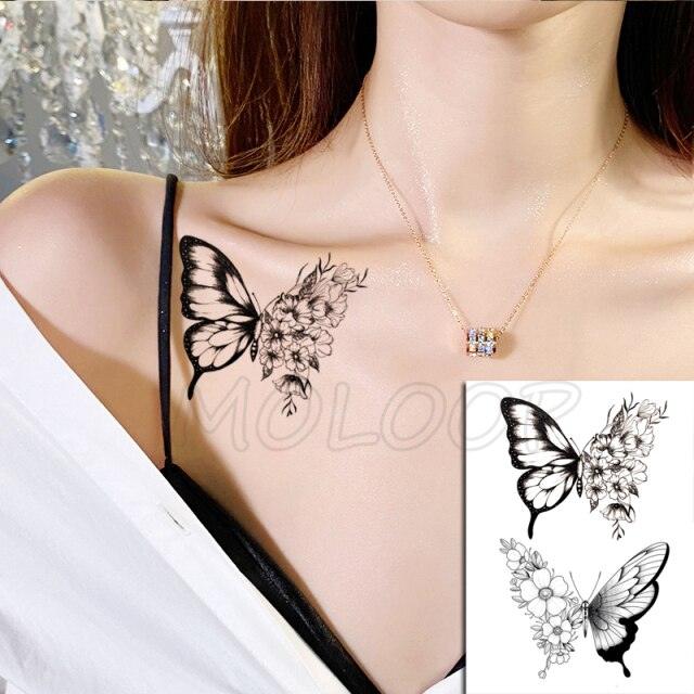 Luxury Womens Different Temporary Waterproof Tattoo Sticker Feather Dandelion Tattoos For Makeup Party - TaTTTy