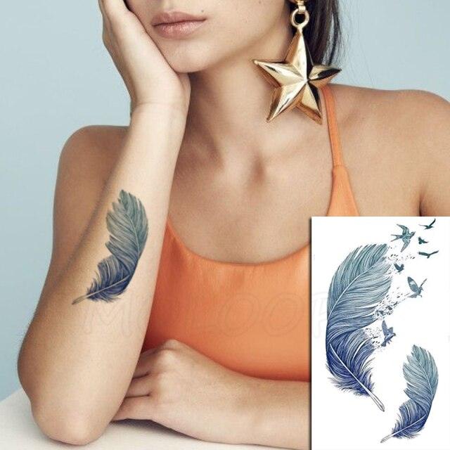 Luxury Womens Different Temporary Waterproof Tattoo Sticker Feather Dandelion Tattoos For Makeup Party - TaTTTy