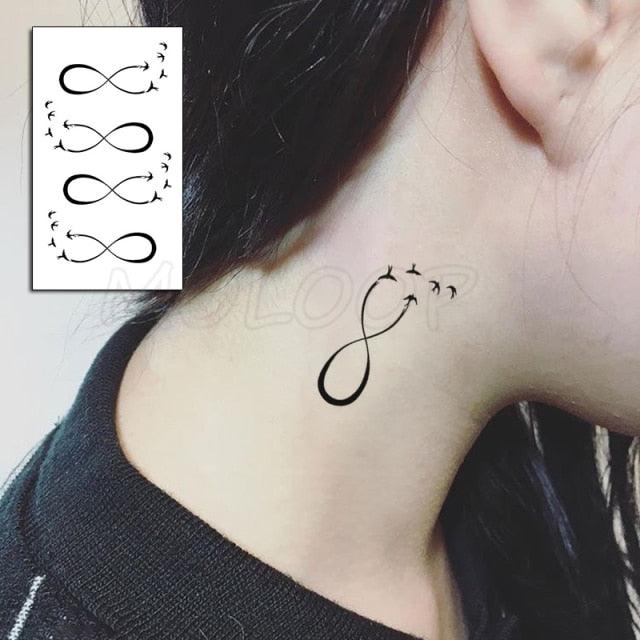 Luxury Womens Different Temporary Waterproof Tattoo Sticker Feather Dandelion Tattoos For Makeup Party - TaTTTy