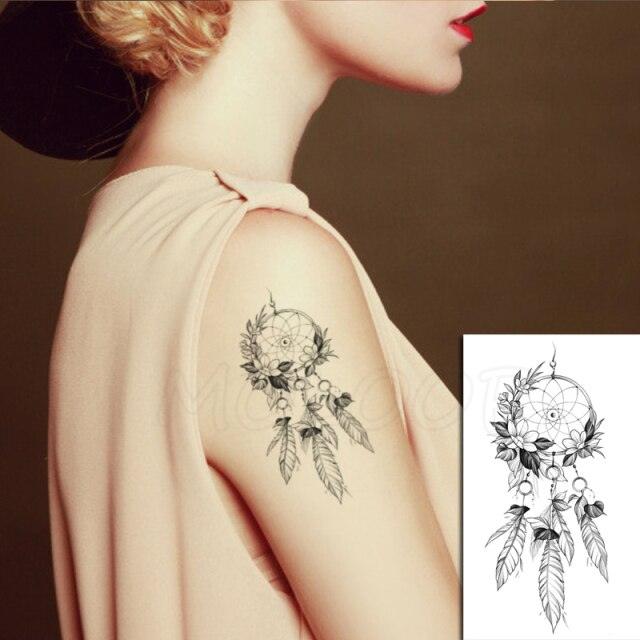 Luxury Womens Different Temporary Waterproof Tattoo Sticker Feather Dandelion Tattoos For Makeup Party - TaTTTy
