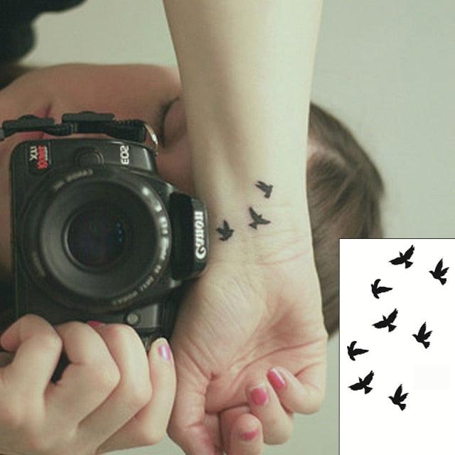 Luxury Womens Different Temporary Waterproof Tattoo Sticker Feather Dandelion Tattoos For Makeup Party - TaTTTy
