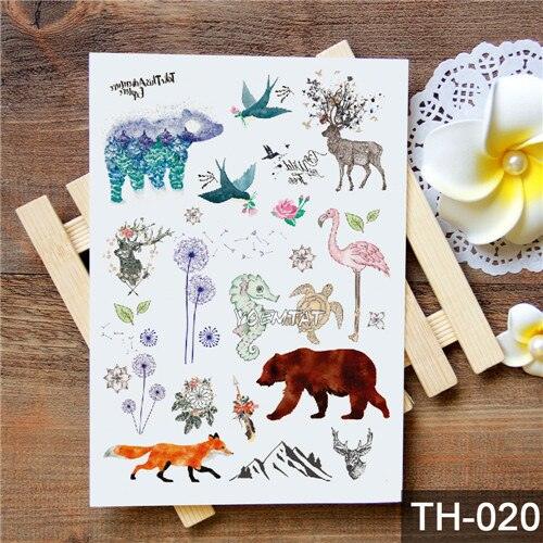 New Different Animals Waterproof Temporary Sticker Tattoo Cute Little Colorful Children Tattoos - TaTTTy
