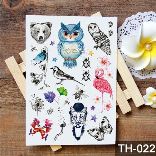 New Different Animals Waterproof Temporary Sticker Tattoo Cute Little Colorful Children Tattoos - TaTTTy