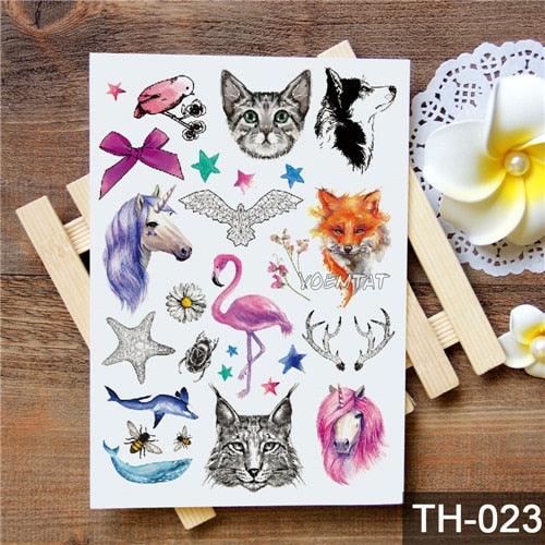 New Different Animals Waterproof Temporary Sticker Tattoo Cute Little Colorful Children Tattoos - TaTTTy