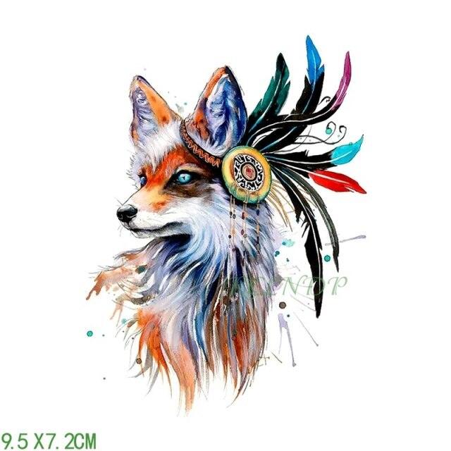 New Different Waterproof Temporary Tattoo Cute Fox Dog Luxury Animal Stickers Tattoo Colorful Modern Design For Adults Kids - TaTTTy