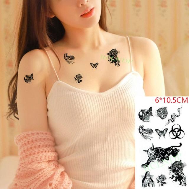 New Different Waterproof Temporary Tattoo Cute Fox Dog Luxury Animal Stickers Tattoo Colorful Modern Design For Adults Kids - TaTTTy