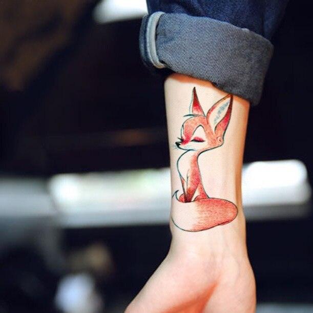 New Different Waterproof Temporary Tattoo Cute Fox Dog Luxury Animal Stickers Tattoo Colorful Modern Design For Adults Kids - TaTTTy