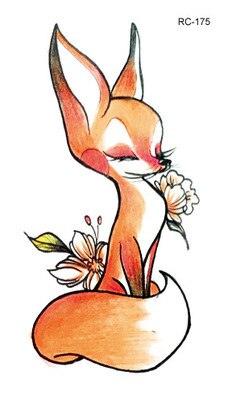 New Different Waterproof Temporary Tattoo Cute Fox Dog Luxury Animal Stickers Tattoo Colorful Modern Design For Adults Kids - TaTTTy