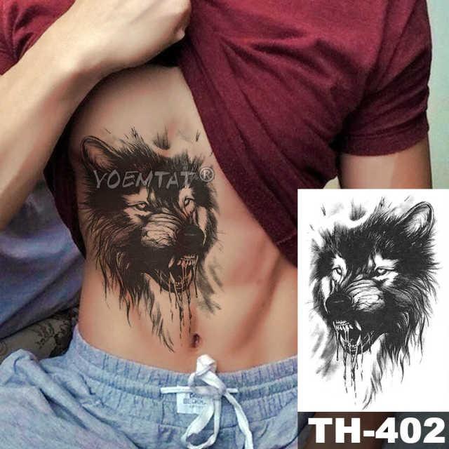 Realistic Temporary Lion Wolf Sticker Tattoo Waterproof  Elegant Body Arm Warrior Tattoo For Mens - TaTTTy