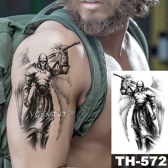 Realistic Temporary Lion Wolf Sticker Tattoo Waterproof  Elegant Body Arm Warrior Tattoo For Mens - TaTTTy