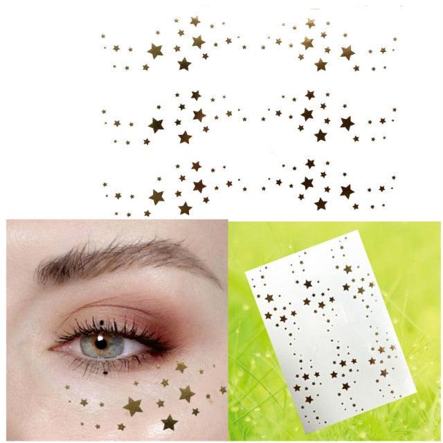 Luxury Flash Metallic Waterproof Temporary Tattoo Gold Silver Flower Tattoo Sticker Long Lasting Gold Design For Womens - TaTTTy