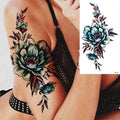 25 Sheets Flower Rose Luxury Tattoos Waterproof Temporary Sticker 3D Rose Flower Tattoos Body Art Arm Fake Tatoo For Womens - TaTTTy
