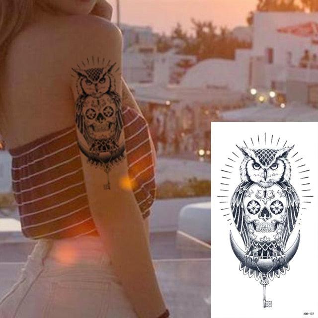 25 Sheets Flower Rose Luxury Tattoos Waterproof Temporary Sticker 3D Rose Flower Tattoos Body Art Arm Fake Tatoo For Womens - TaTTTy