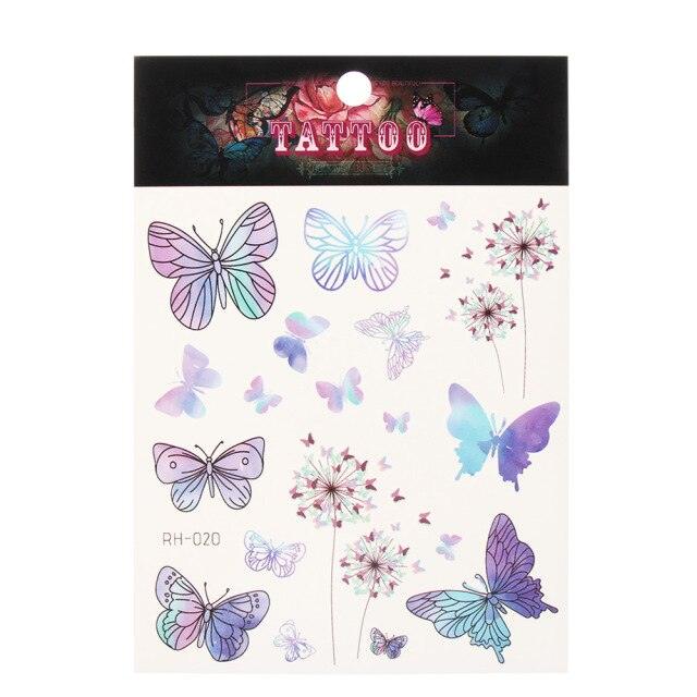 Waterproof Colorful Butterfly Temporary 3D Stickers Body Tattoos Various Styles For Womens - TaTTTy