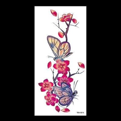 1 Pcs Elegant Temporary Tattoos Stickers Rose Flowers Arm Shoulder Tattoo Waterproof Big Luxury Flower For Womens - TaTTTy