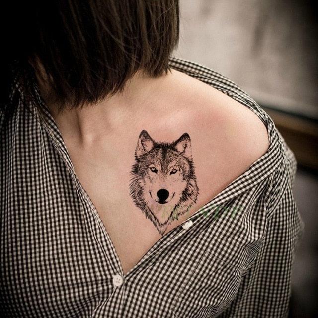 Waterproof Animal Temporary Tattoo Sticker Wolf Modern Tatoo Foot Neck Luxury Tattoos For Men Women - TaTTTy