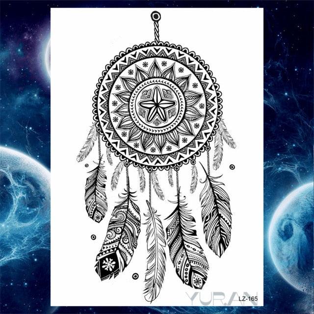 Luxury Colorful Flower Lavender Waterproof Temporary Tattoos Animals Arm Chest Tattoo Stickers Elegant Summer Style For Womens Mens - TaTTTy