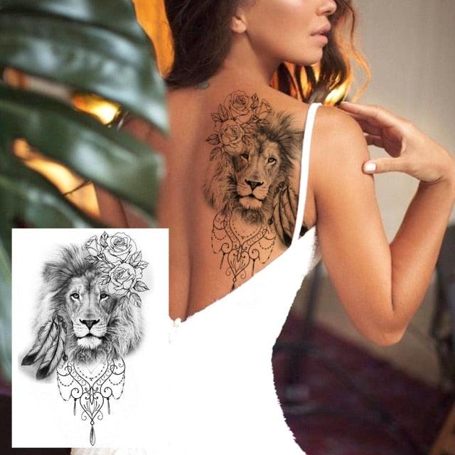 Realistic Tattoos Temporary Womens Flower Sticker Tattoos Waterproof Women Body Art Fake Legs Tattoo Stickers - TaTTTy