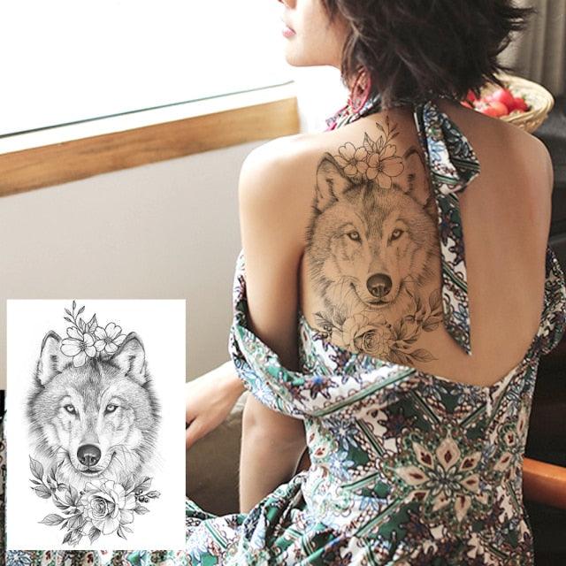 Realistic Tattoos Temporary Womens Flower Sticker Tattoos Waterproof Women Body Art Fake Legs Tattoo Stickers - TaTTTy
