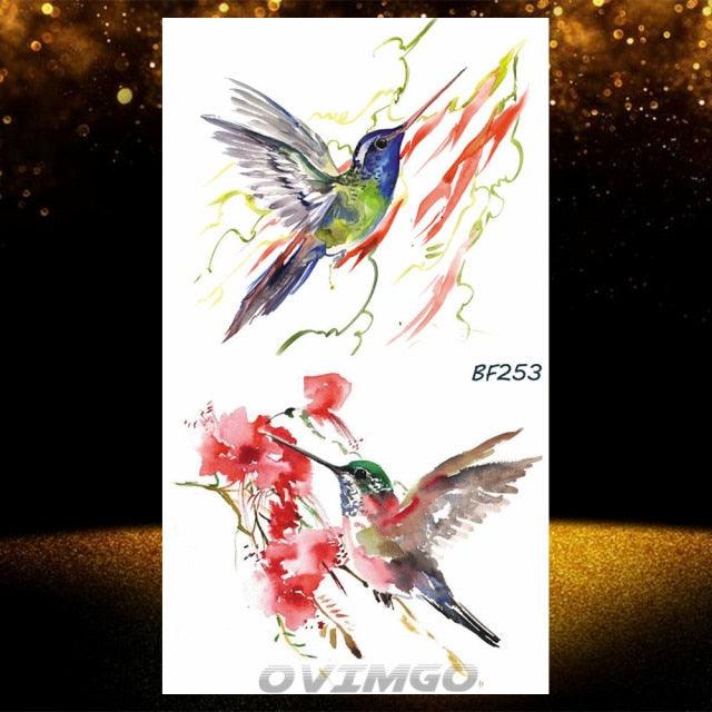 Elegant Animal Waterproof Temporary Tattoos Sticker Astronaut Fake Tattoo Planets Star Space Modern Colorful Realistic Design For Womens - TaTTTy