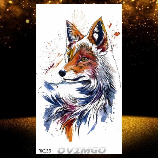 Elegant Animal Waterproof Temporary Tattoos Sticker Astronaut Fake Tattoo Planets Star Space Modern Colorful Realistic Design For Womens - TaTTTy