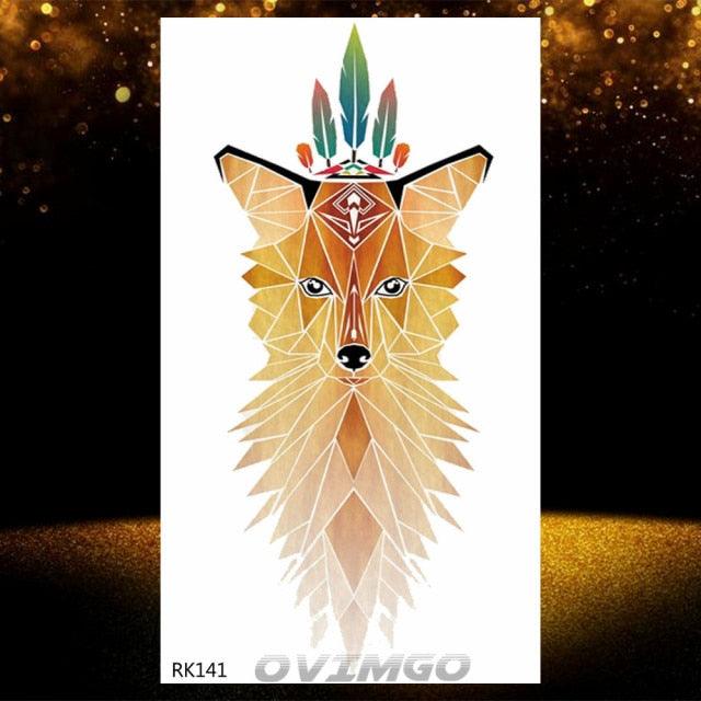 Elegant Animal Waterproof Temporary Tattoos Sticker Astronaut Fake Tattoo Planets Star Space Modern Colorful Realistic Design For Womens - TaTTTy