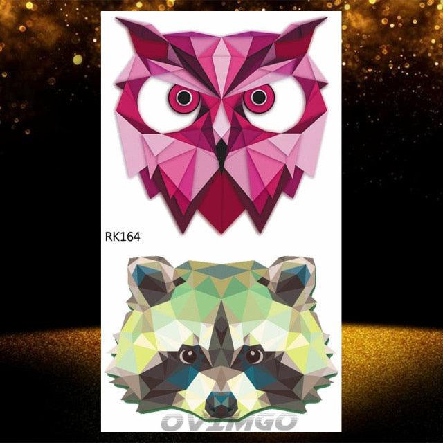 Elegant Animal Waterproof Temporary Tattoos Sticker Astronaut Fake Tattoo Planets Star Space Modern Colorful Realistic Design For Womens - TaTTTy