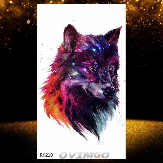 Elegant Animal Waterproof Temporary Tattoos Sticker Astronaut Fake Tattoo Planets Star Space Modern Colorful Realistic Design For Womens - TaTTTy