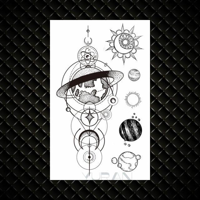 Fashion Small Sexy Black Temporary Waterproof Tattoo Cute Star Heart Tattoos Sticker Body Finger Tattoo For Kids Womens - TaTTTy