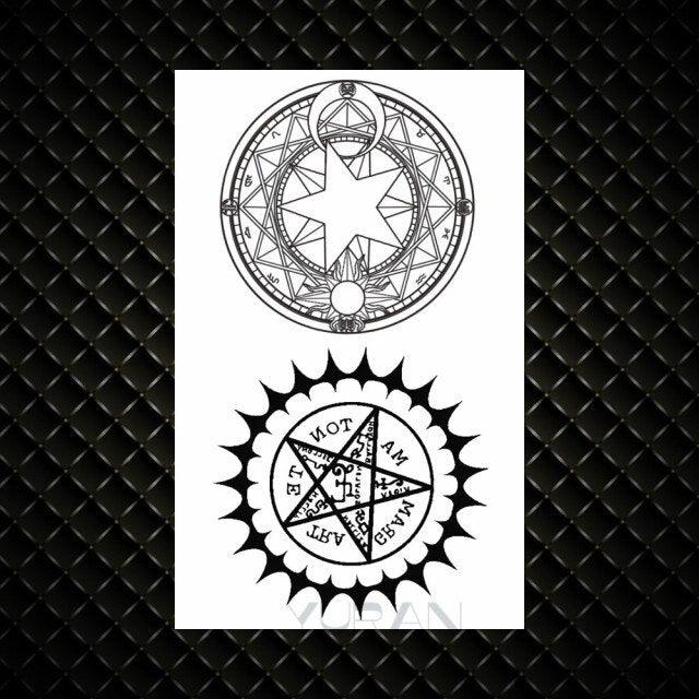 Fashion Small Sexy Black Temporary Waterproof Tattoo Cute Star Heart Tattoos Sticker Body Finger Tattoo For Kids Womens - TaTTTy